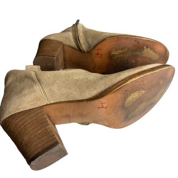 Madewell Tan Leather Suede Booties Womens Sz 6.5 - Picture 7 of 14
